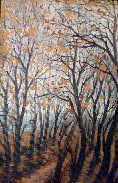 Jeseň v lese (25 x 35) PREDANÉ